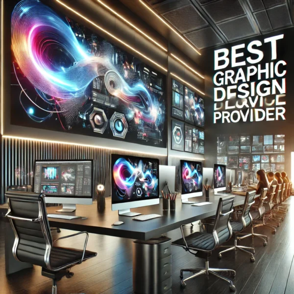 DALL·E 2025-03-13 19.45.11 - A modern and professional digital graphic design studio with high-end computers, large monitors displaying stunning design projects, and a creative te